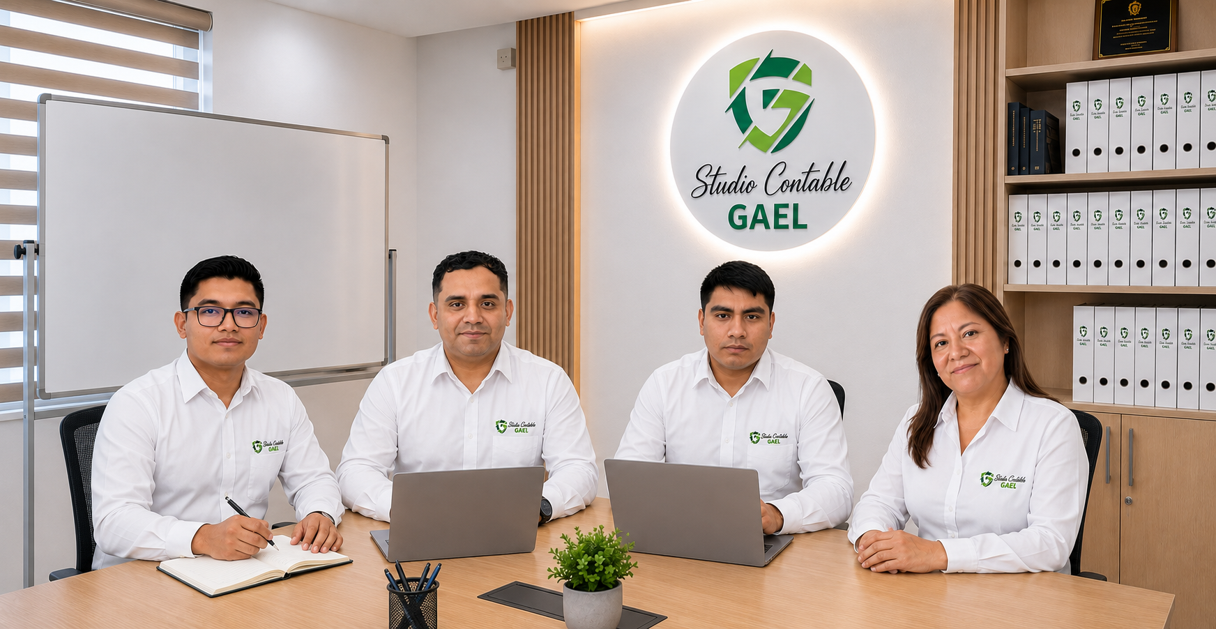 Equipo de Studio Contable GAEL reunido en su oficina
